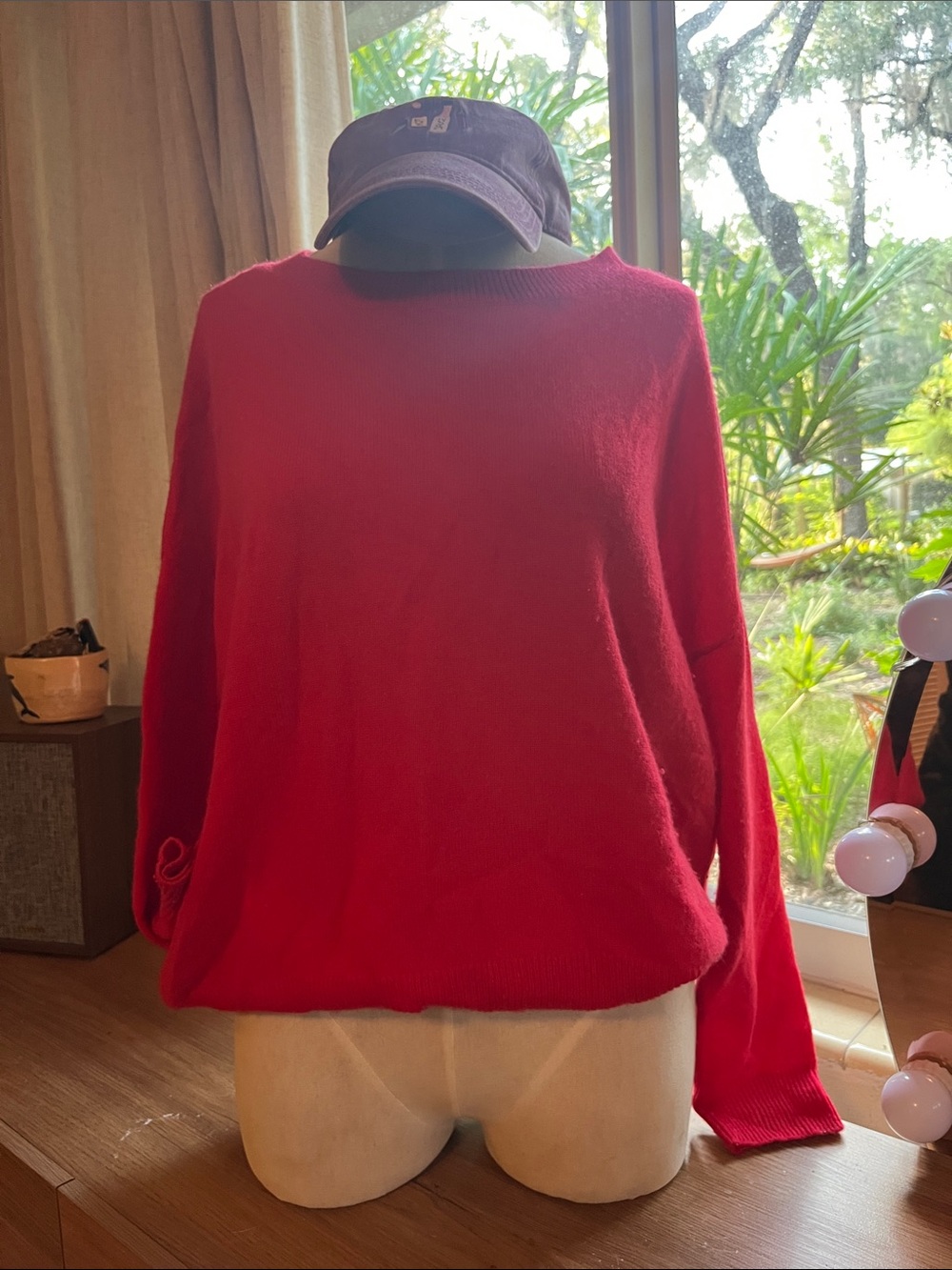 Alice + Olivia Bright Red Cozy Knit Sweater